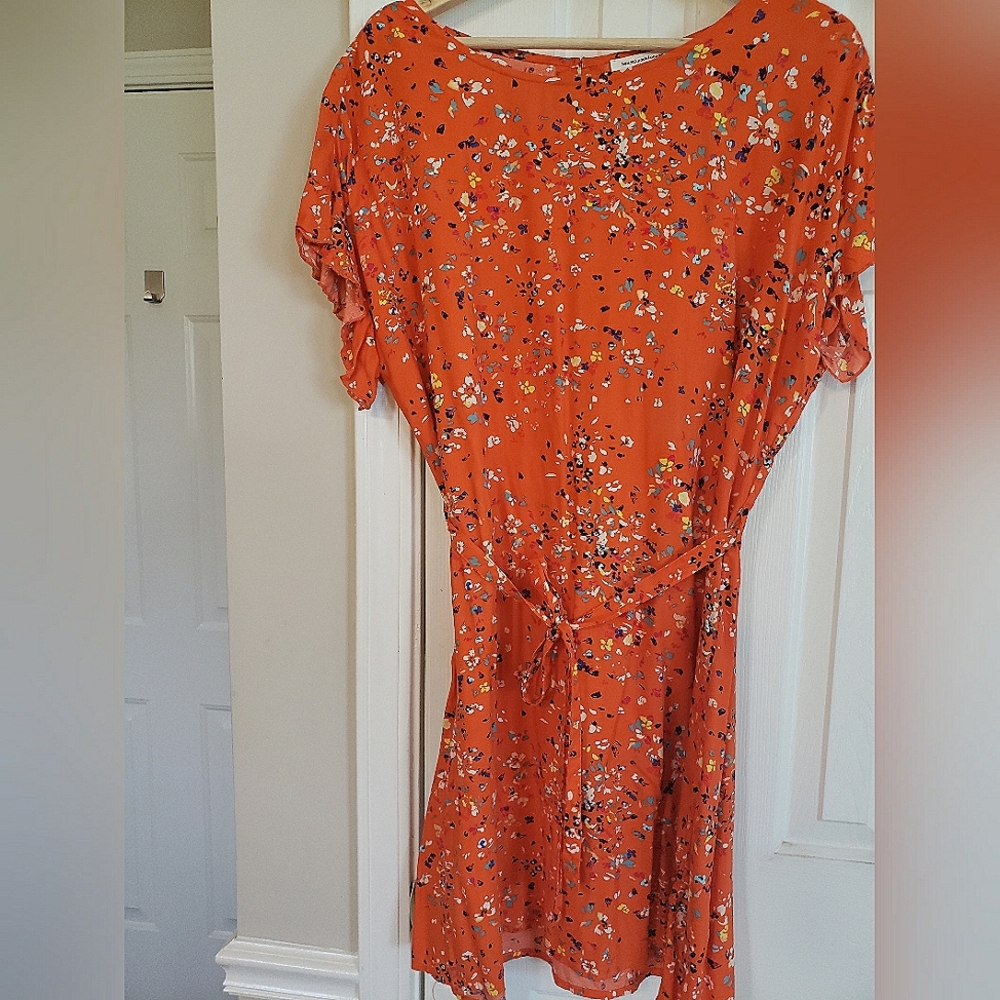 Floral Orange Dress
